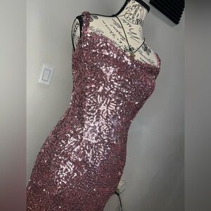 Sequence short dress - pretty pink